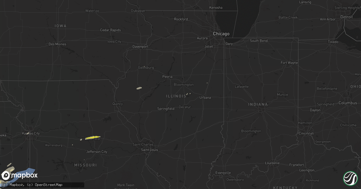 Hail map in Illinois on May 31, 2022