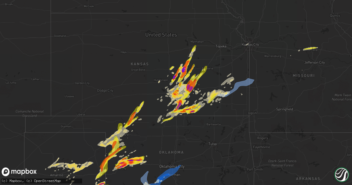 Hail map on May 31, 2022