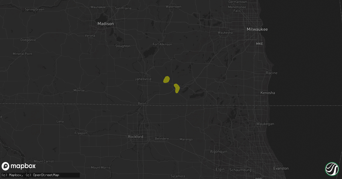 Hail map in Darien, WI on May 31, 2023