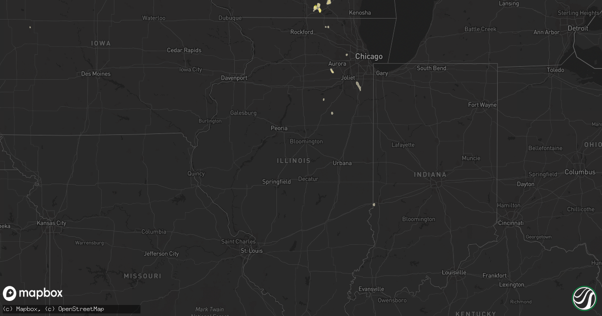 Hail map in Illinois on May 31, 2023
