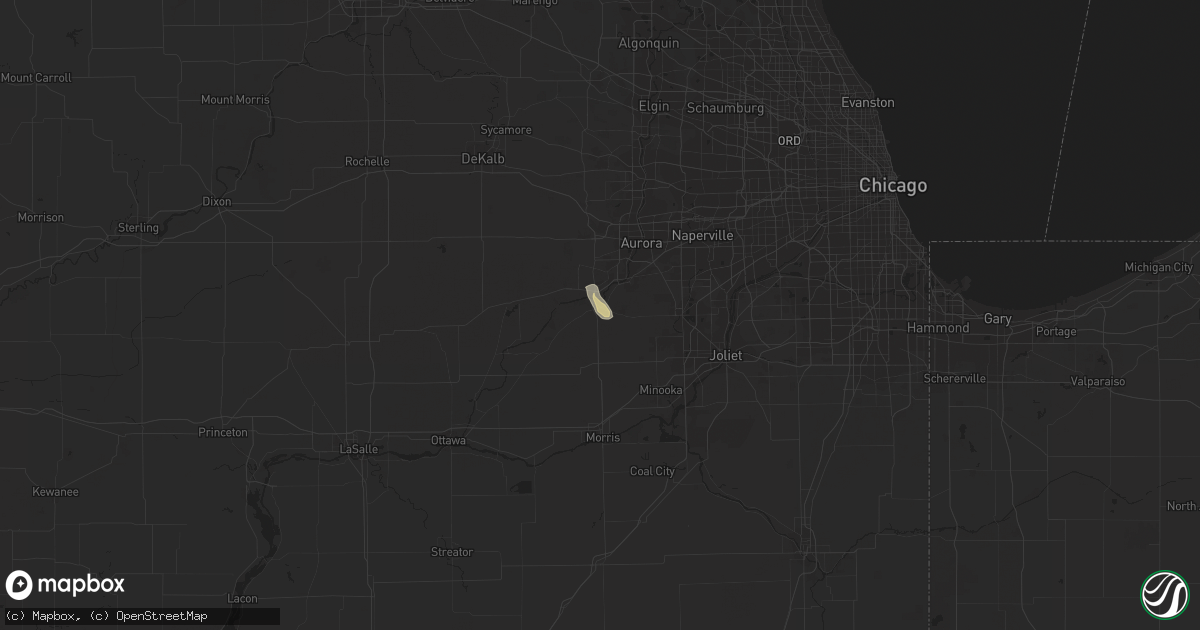 Hail map in Yorkville, IL on May 31, 2023