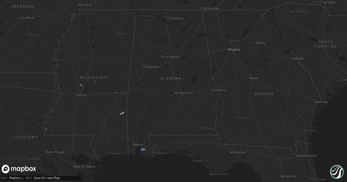 Hail map in Alabama on May 31, 2024