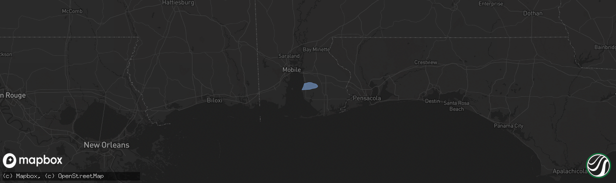 Hail map in Fairhope, AL on May 31, 2024