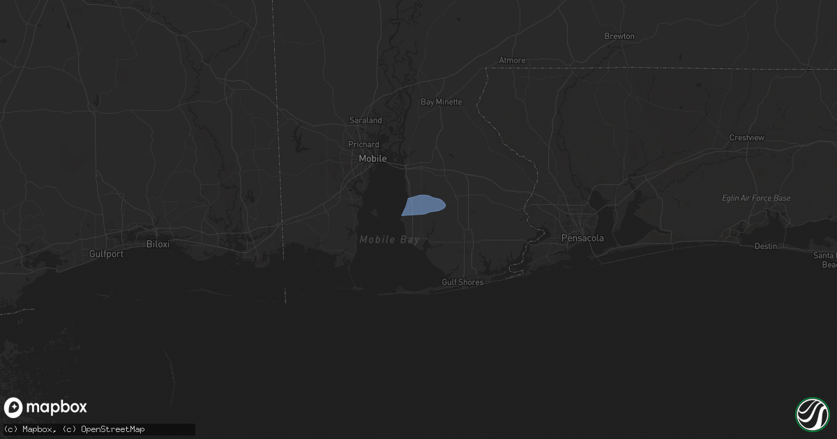 Hail map in Fairhope, AL on May 31, 2024