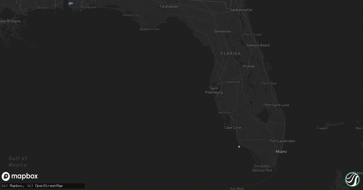 Hail map in Florida on May 31, 2024