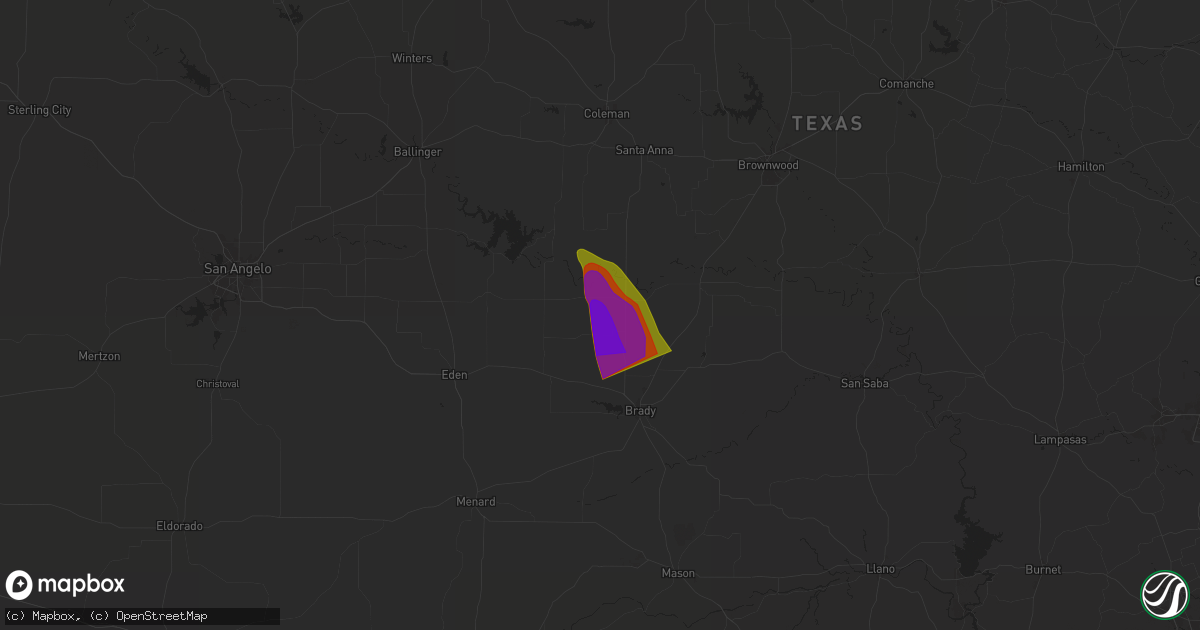 Hail map in Lohn, TX on May 31, 2024