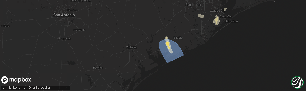 Hail map in Lolita, TX on May 31, 2024