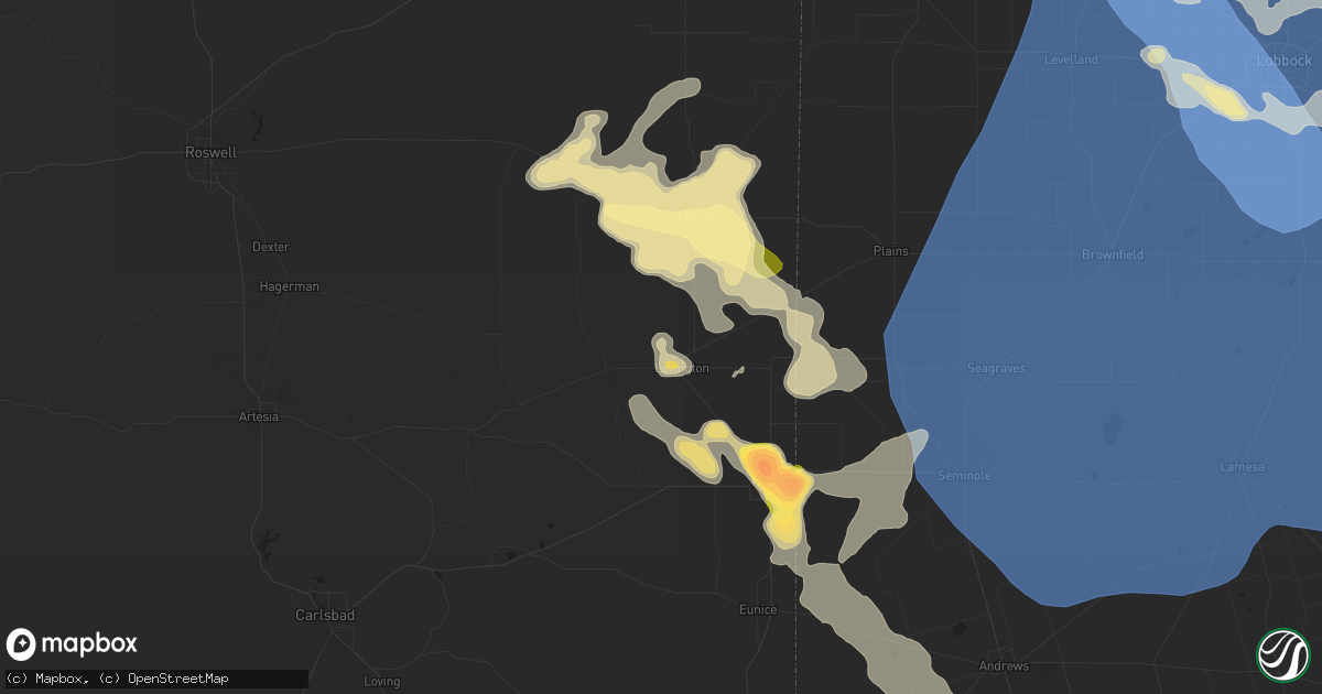Hail map in Lovington, NM on May 31, 2024