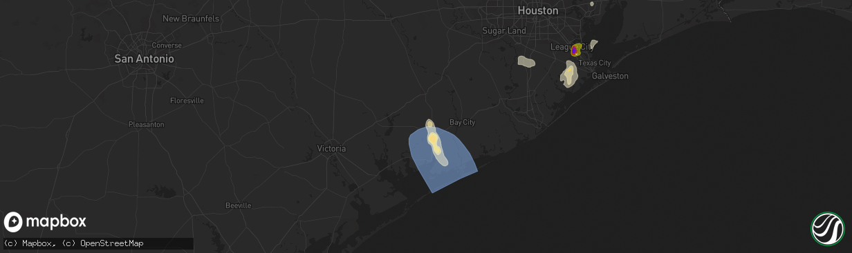 Hail map in Midfield, TX on May 31, 2024