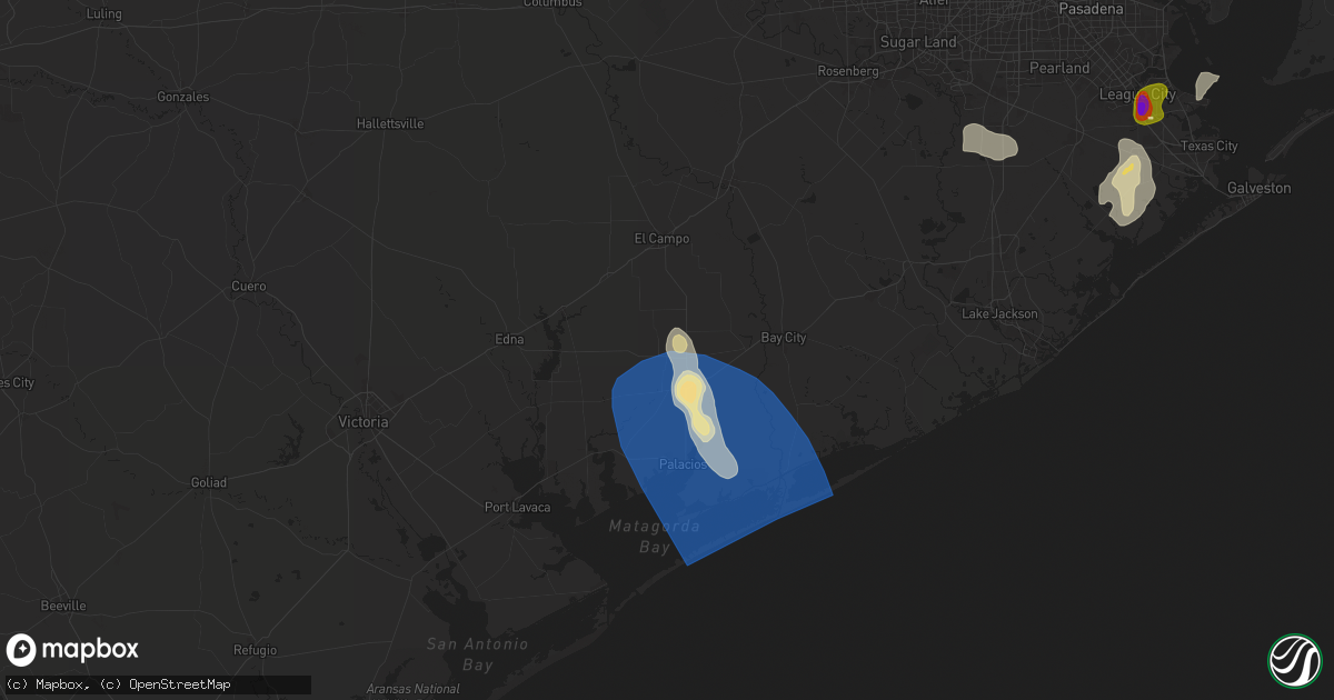 Hail map in Midfield, TX on May 31, 2024