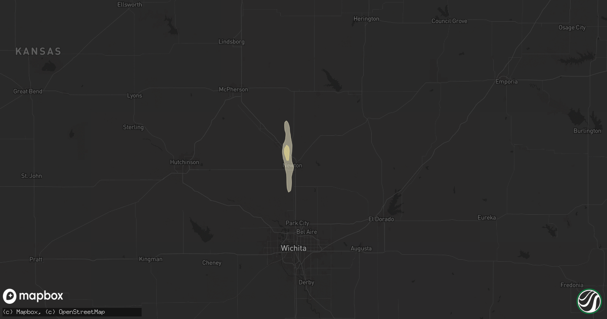 Hail map in Newton, KS on May 31, 2024