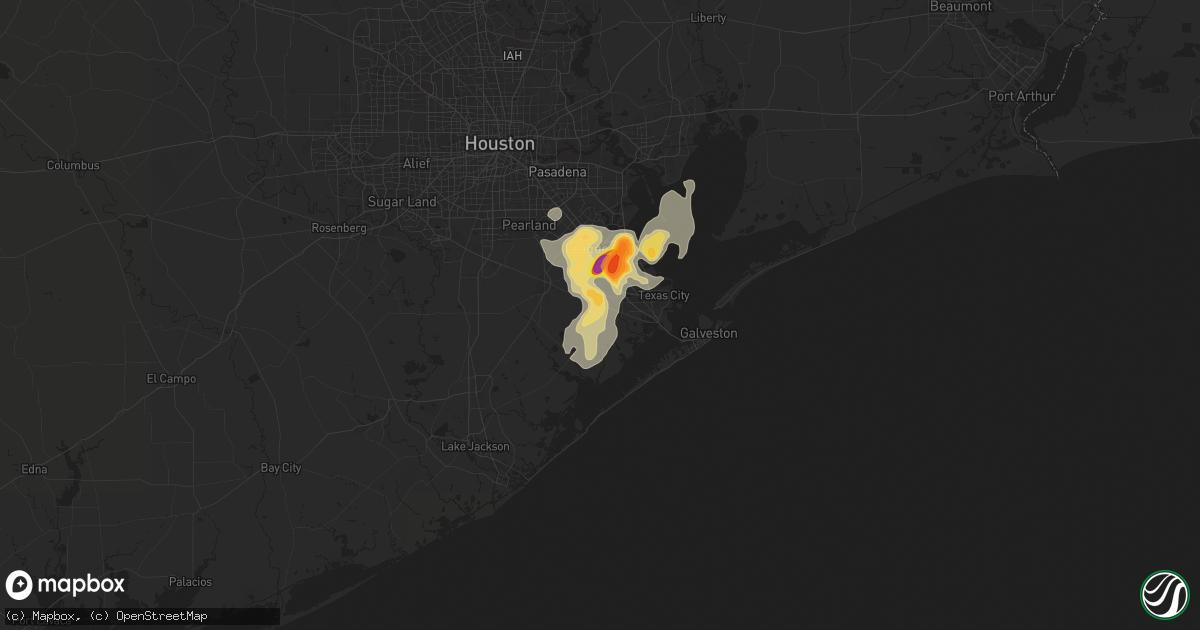 Hail map in Santa Fe, TX on May 31, 2024