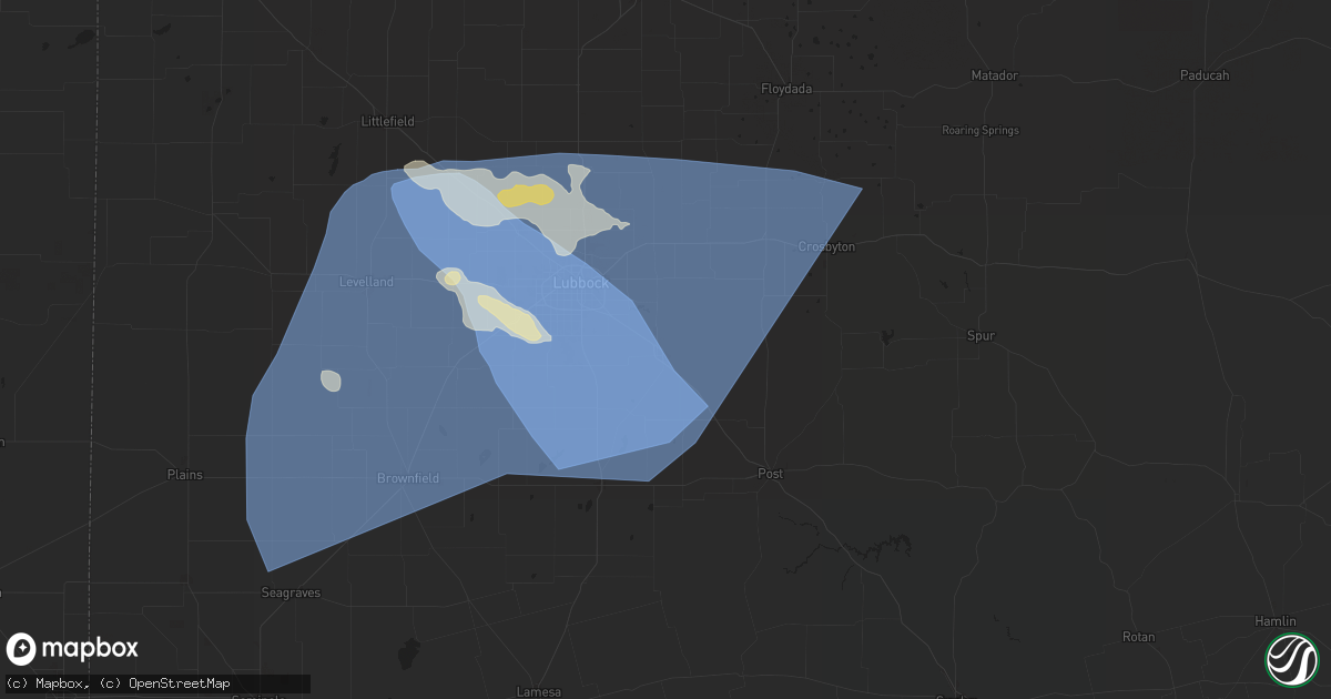 Hail map in Slaton, TX on May 31, 2024