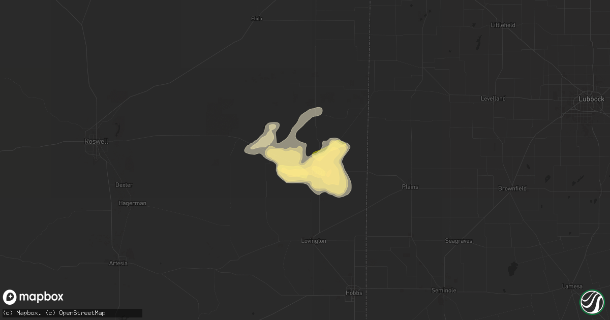 Hail map in Tatum, NM on May 31, 2024