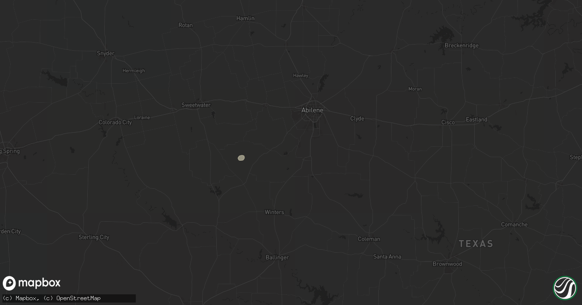 Hail map in Tuscola, TX on May 31, 2024