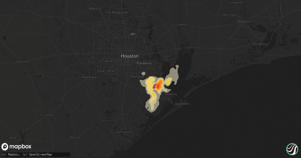 Hail map in Webster, TX on May 31, 2024