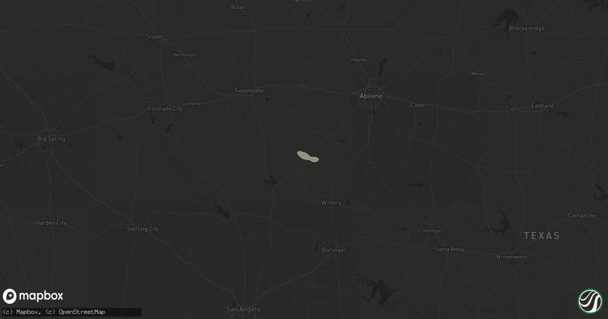 Hail map in Wingate, TX on May 31, 2024
