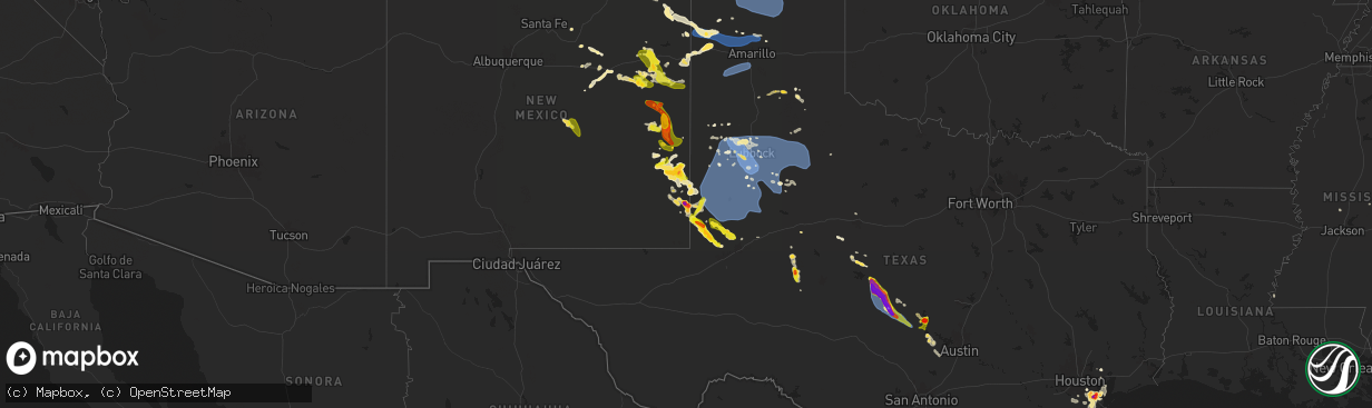 Hail map on May 31, 2024