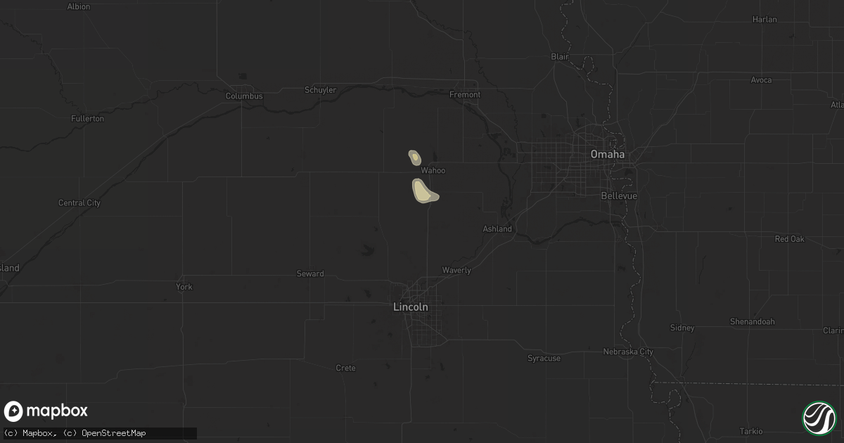 Hail map in Ceresco, NE on May 31, 2025
