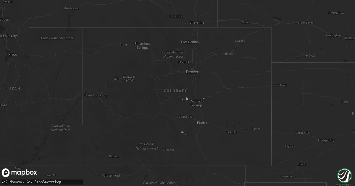 Hail map in Colorado on May 31, 2025