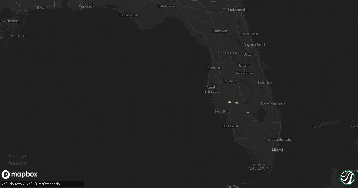 Hail map in Florida on May 31, 2025