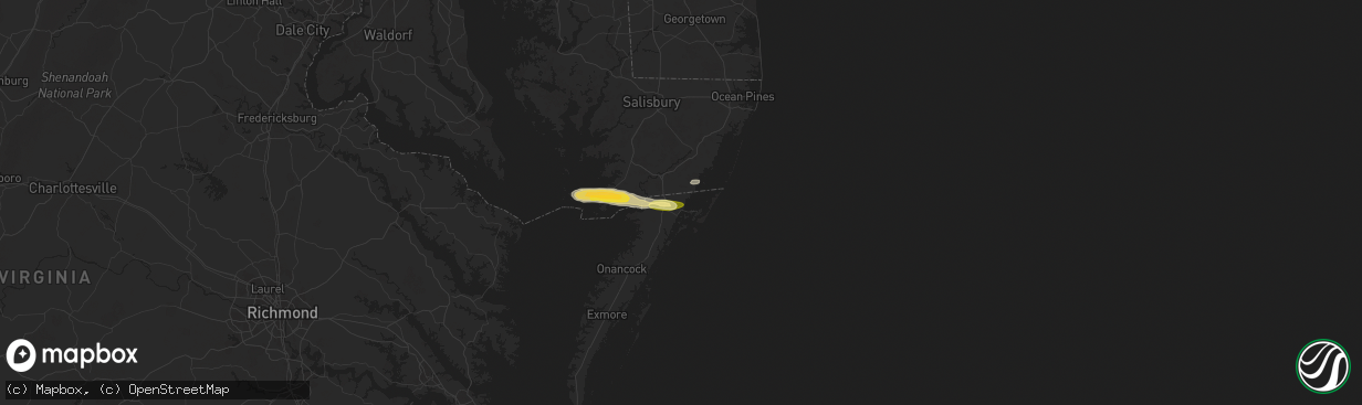 Hail map in Horntown, VA on May 31, 2025