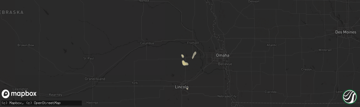 Hail map in Malmo, NE on May 31, 2025
