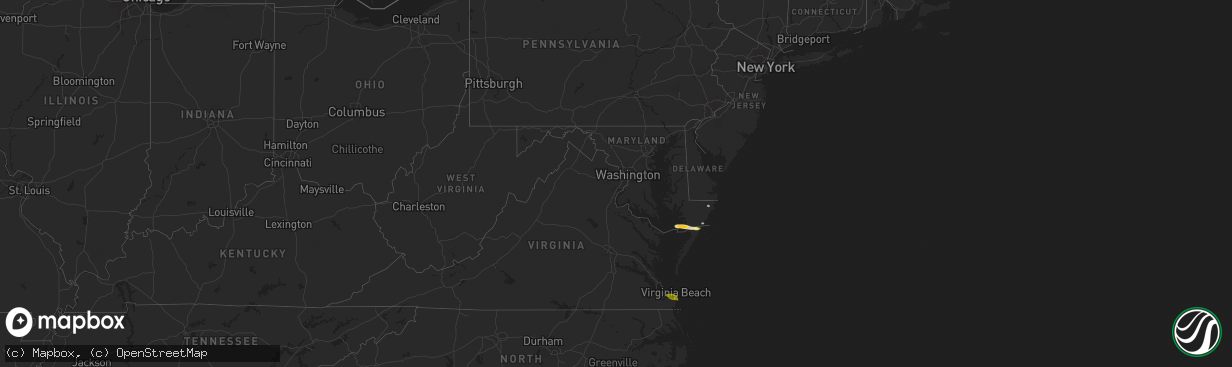 Hail map in Maryland on May 31, 2025