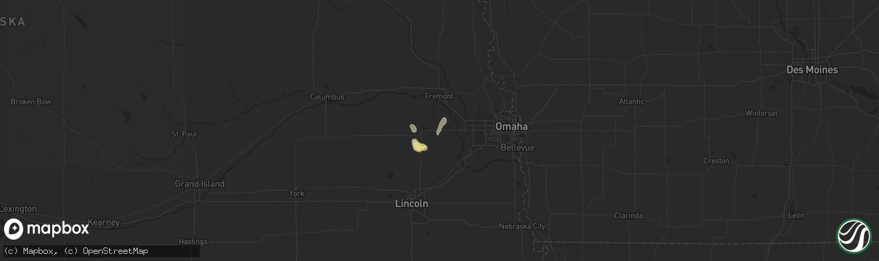 Hail map in Mead, NE on May 31, 2025