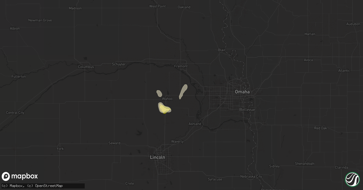 Hail map in Mead, NE on May 31, 2025