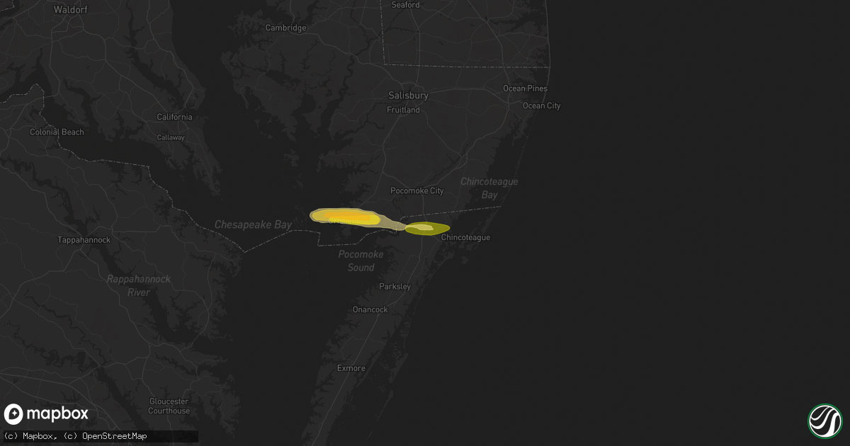 Hail map in New Church, VA on May 31, 2025
