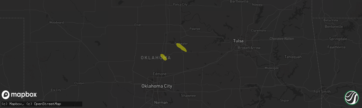 Hail map in Perkins, OK on May 31, 2025