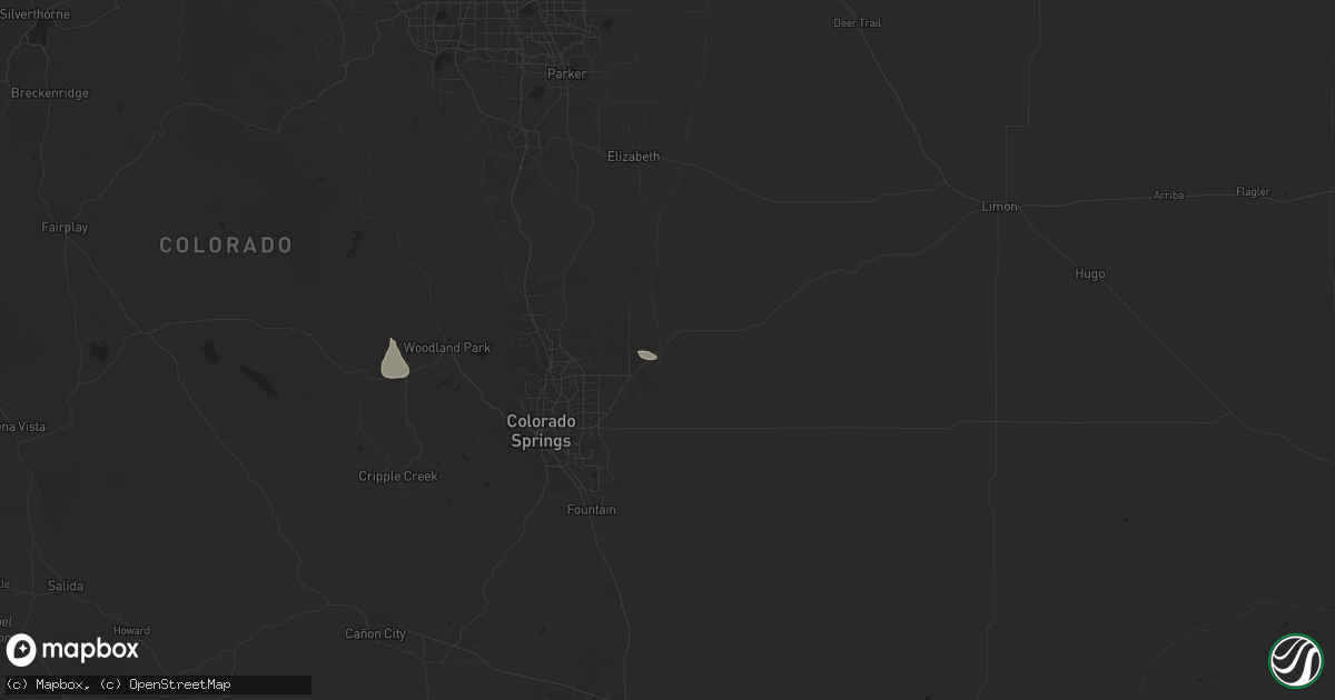 Hail map in Peyton, CO on May 31, 2025