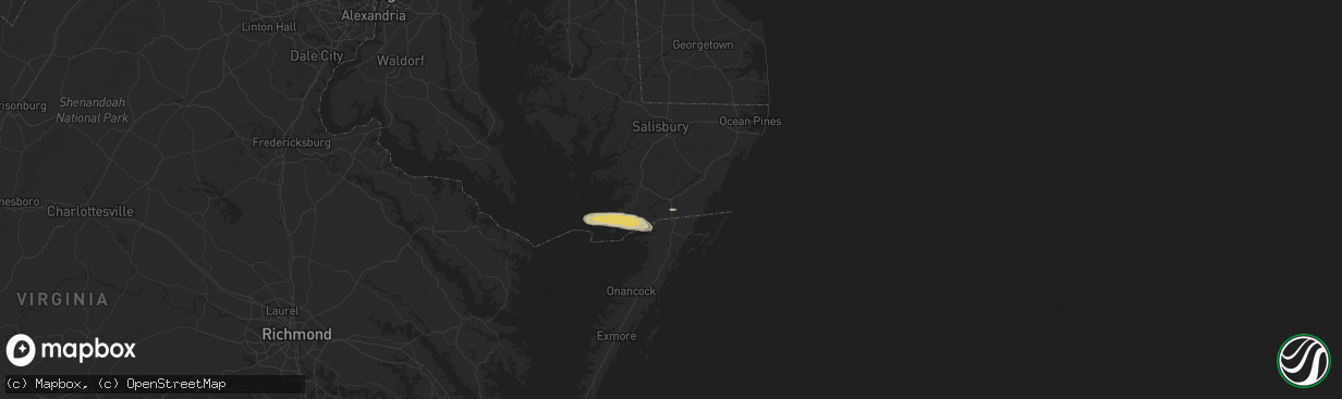 Hail map in Pocomoke City, MD on May 31, 2025