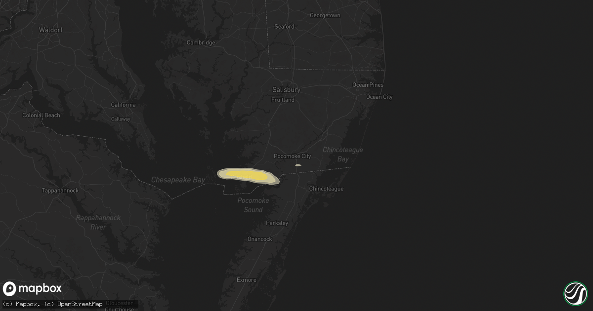 Hail map in Pocomoke City, MD on May 31, 2025