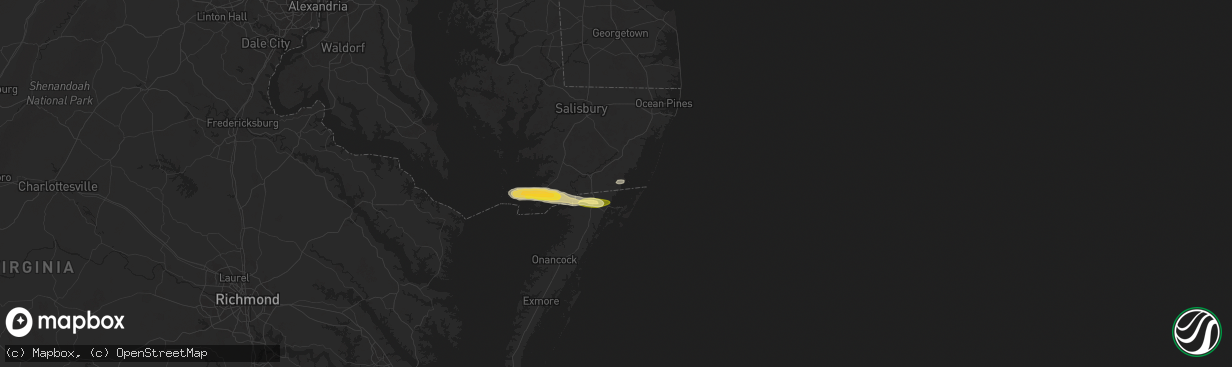 Hail map in Stockton, MD on May 31, 2025