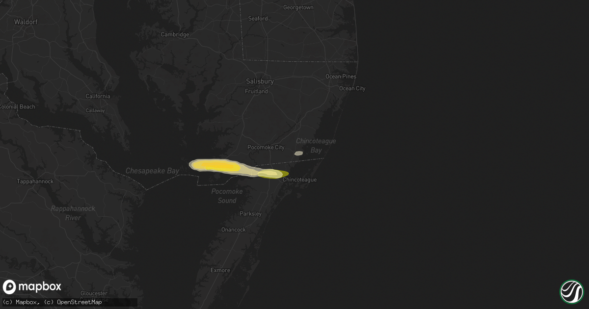 Hail map in Stockton, MD on May 31, 2025