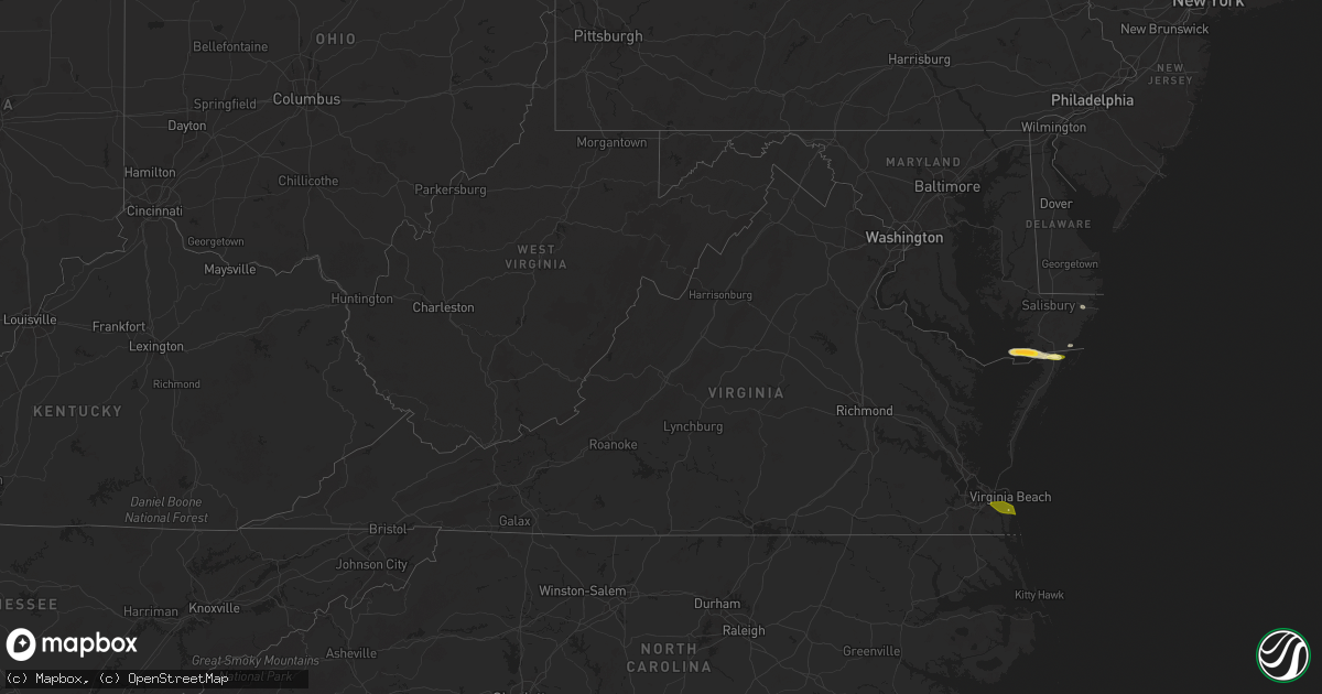 Hail map in Virginia on May 31, 2025