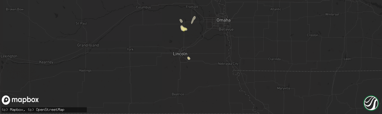 Hail map in Walton, NE on May 31, 2025