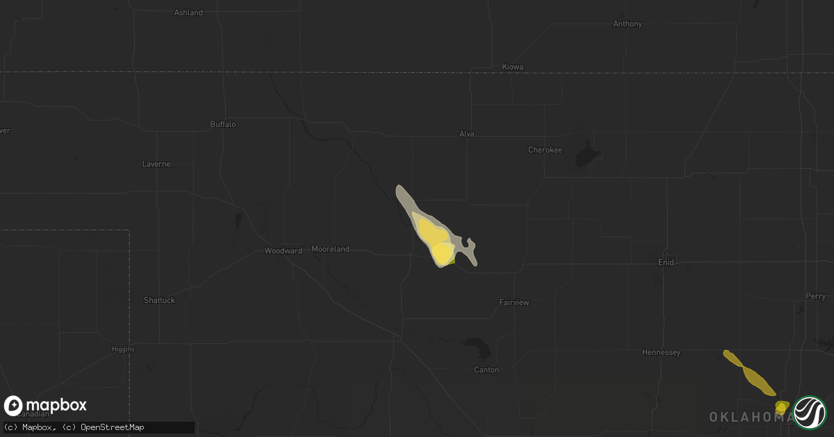 Hail map in Waynoka, OK on May 31, 2025