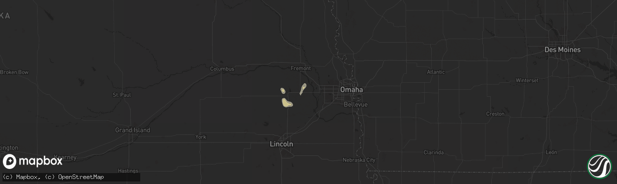 Hail map in Yutan, NE on May 31, 2025