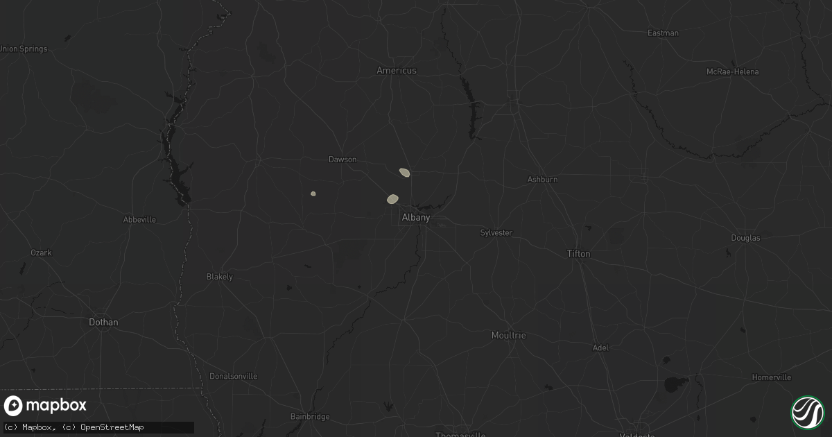 Hail map in Albany, GA on May 31, 2026