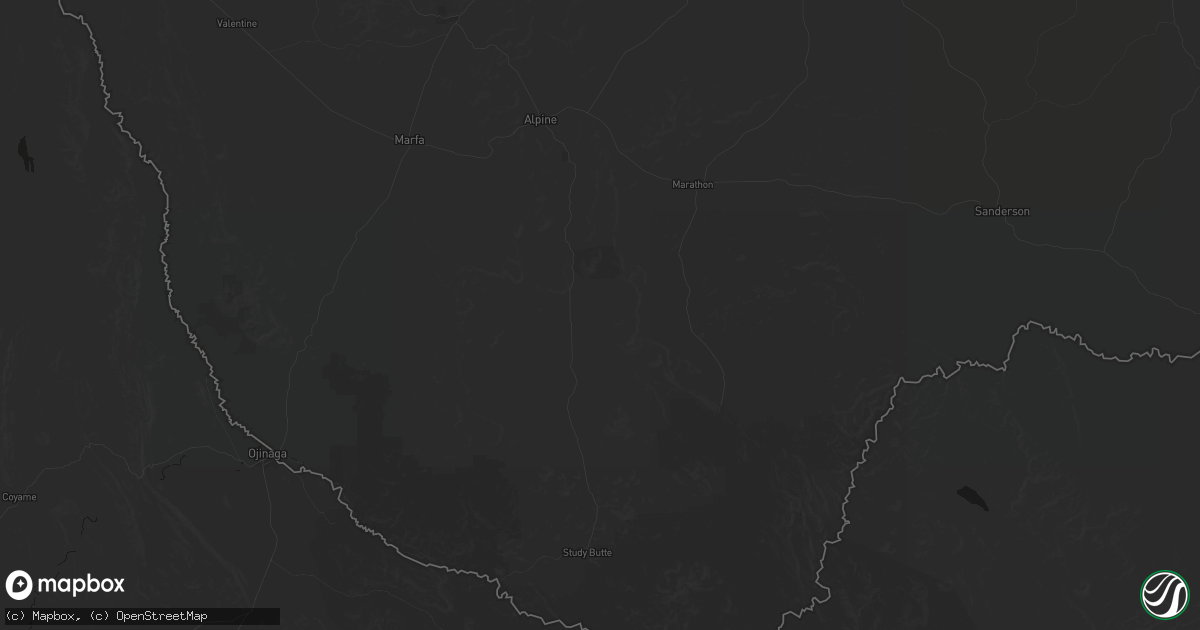 Hail map in Alpine, TX on May 31, 2026