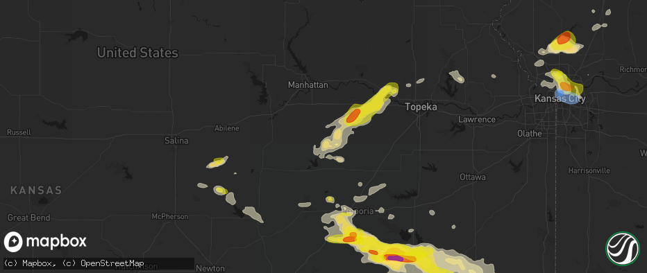 Hail map in Alta Vista, KS on May 31, 2026