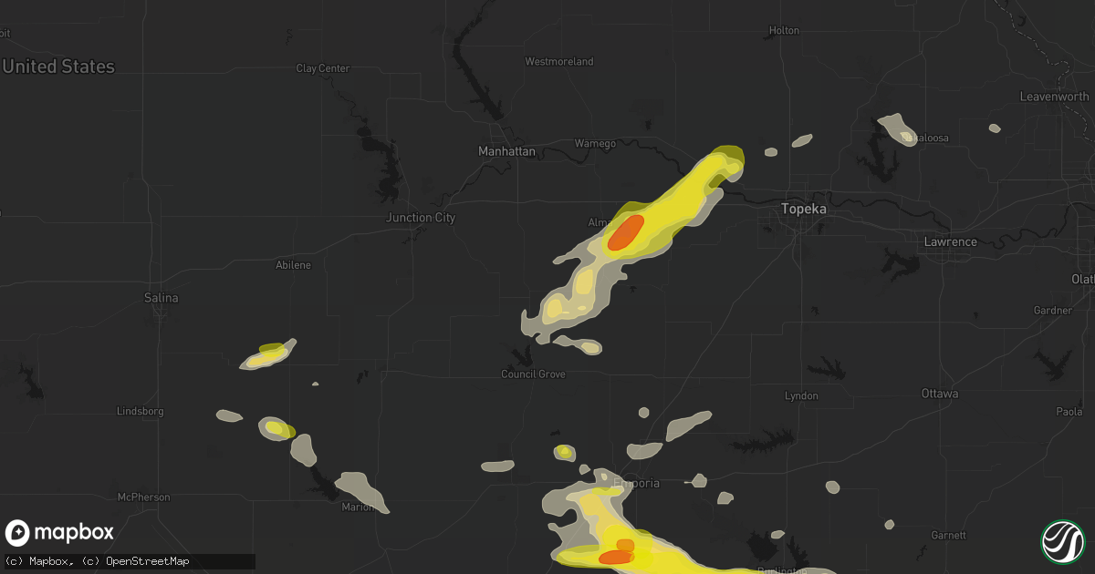 Hail map in Alta Vista, KS on May 31, 2026