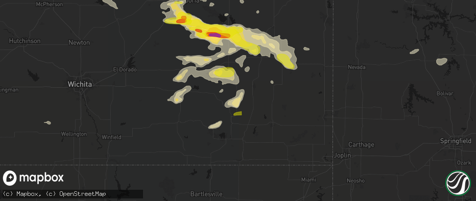 Hail map in Altoona, KS on May 31, 2026