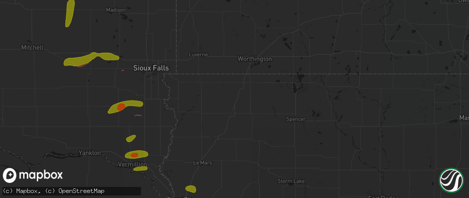 Hail map in Ashton, IA on May 31, 2026