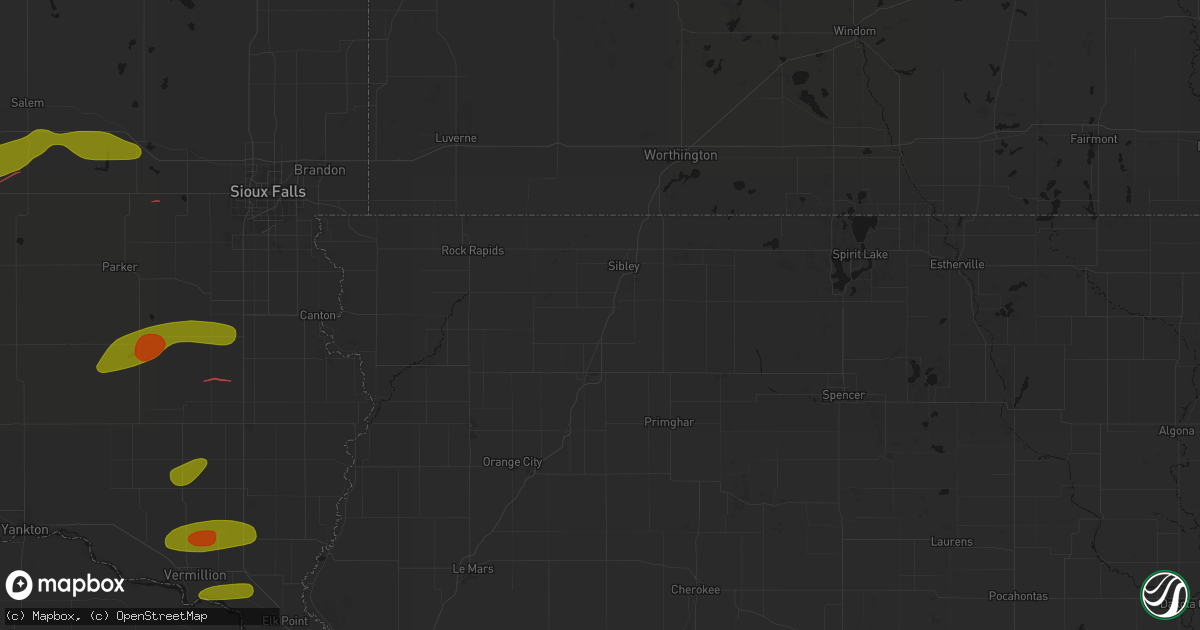 Hail map in Ashton, IA on May 31, 2026