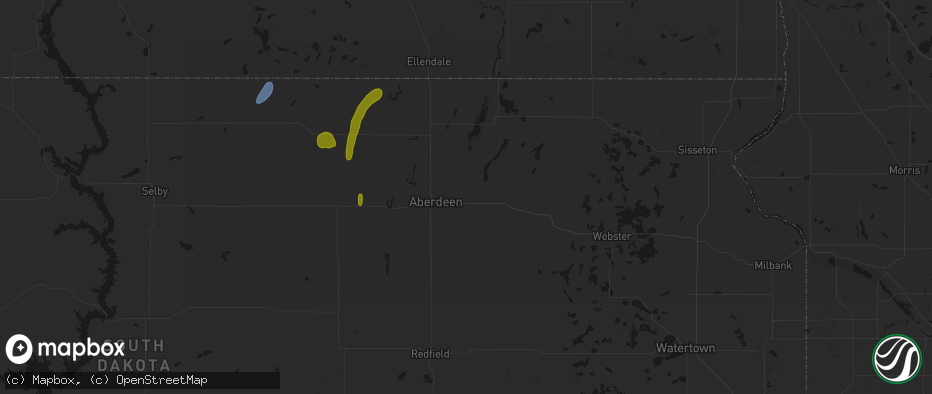 Hail map in Bath, SD on May 31, 2026