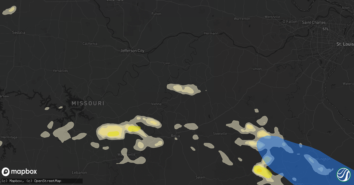 Hail map in Belle, MO on May 31, 2026